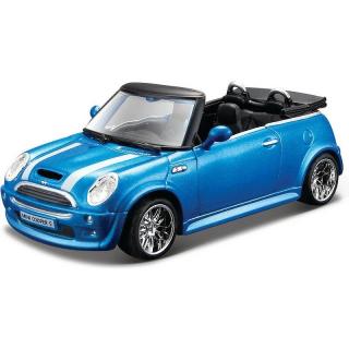 Bburago Mini Cooper S Cabriolet 1:32 modrá metalíza