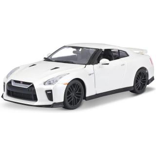 Bburago Plus Nissan GT-R 1:24 biela metalíza 2017