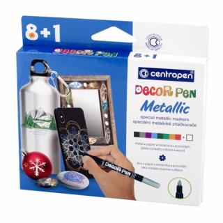 Centropen 2737/8+1, 1,5 súprava značkovač Decor pen METALIC