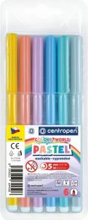 Centropen 7550/  6, 1,0 súprava Pastel vyprateľných popisovačov