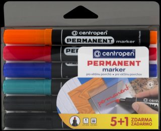 Centropen 8566/5+1 značkovač permanent 2,5 mm