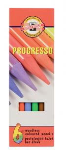 Ceruzky KOH-I-NOOR 8755/ 6 pastelová farebná súprava PROGRESSO