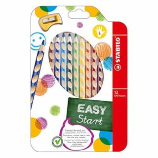 Ceruzky STABILO EASYcolors/12 3HR ľavák,fareb.súpr.+ strúhadlo