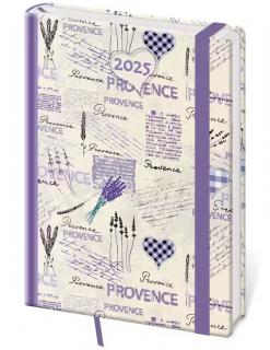 Diár A5 2025 denný VARIO Provence s gumičkou