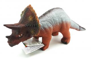 Dinosaury 35cm - hnedá - Triceratops