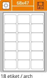 Etikety PLUS  68x47/100 hárkov