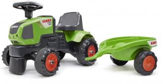 FALK Odrážadlo 1012B Baby Claas Axos s vlečkou