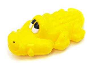 Hrkálka krokodíl 13cm - žltý