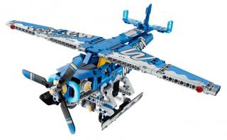 Hydroplán lietadlo mechanická stavebnica 323 dielikov