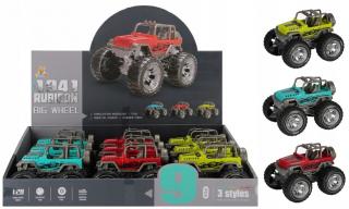 Jeep auto s veľkými kolesami na zotrvačník 13cm - náhodný