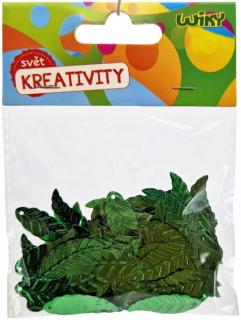 Kreatívna sada dekorácie 10g - zelená - listy