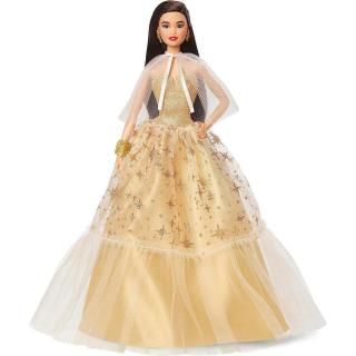 Mattel Barbie Vianočná edícia hnedé vlasy