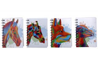 Notes linajkový 10,3x14,7cm Zvieratá - vlk