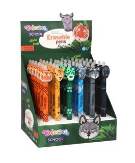 Pero gumovacie guľôčkové 0.5mm Colorino -  Zvieratá, modré