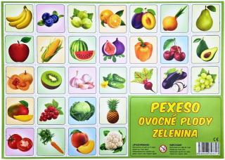 Pexeso ovocné plody a zelenina 32 dvojíc