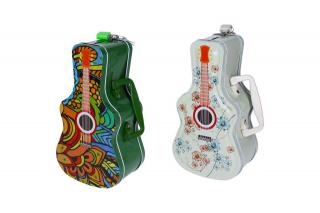Plechová pokladnička gitara 23cm - zelená