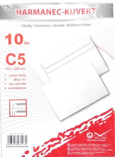 Poštové obálky  C5 2B05B3/ 10ks samolep balíčkové