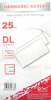Poštové obálky  DL 2B05B3/ 25ks samolep balíčkové