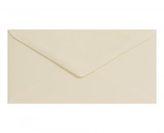 Poštové obálky farebné DL s vlhčiace lepenie/5ks krémové