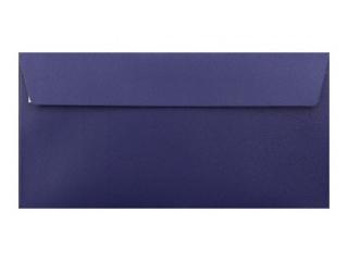 Poštové obálky  farebné metalické DL/5ks modrá tmavá perleťová