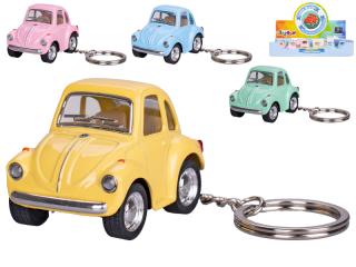 Prívesok na kľúče auto Volkswagen Beetle 5cm - modrý