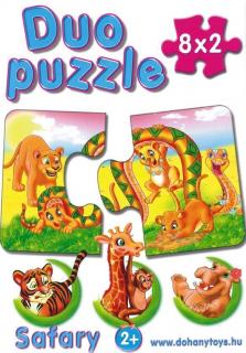 Puzzle duo mix 8x2ks - zvieratá