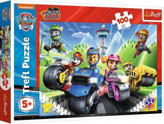 Puzzle Tlapková patrola Na motorkách 100 dielikov