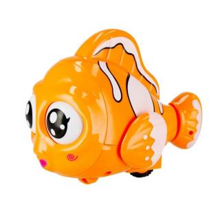 Rybička farebná na zotrvačník 8 cm - oranžová
