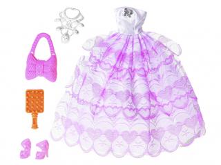 Šaty s doplnkami pre bábiky Baonier - fialové