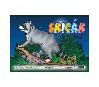 Skicár školský A4/10 listov 180g