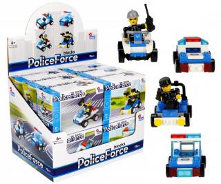 Stavebnica alleBlox polícia 29-39ks/4druhy