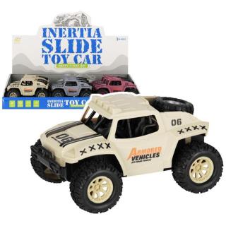 Terénne auto na zotrvačník 14cm - hnedé