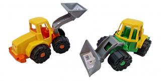 Traktor s nakladačom 27cm - oranžový