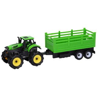 Traktor s vlečkou 27,5cm - zelený