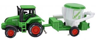 Traktor s vlečkou My Farm mix druhov 21cm - s postrekovačom