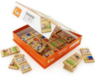 Viga Drevené domino autá 28ks