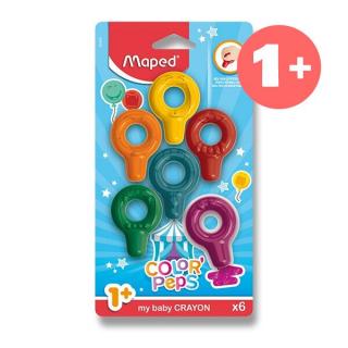 Voskovky MAPEDColor Peps BABY CRAYONS/6  farebné ceruzky