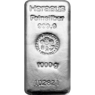 ARGOR HERAEUS TEHLIČKA Hereaus SILVER 1000 G