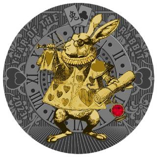 MINT OF POLAND YEAR OF THE RABBIT 2023 PURE SILVER PROOF COIN WITH RUTHENIUM PLATING