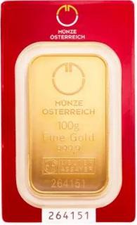 MÜNZE ÖSTERREICH ZLATÁ TEHLIČKA 100 G
