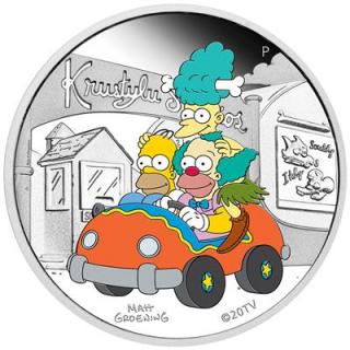 PERTH MINT - Simpsons - strieborná zberateľská minca 1oz