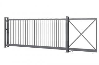 Posuvná samonosná brána INDUSTRY ZnPVC 4000x1800mm, antracit P/Ľ