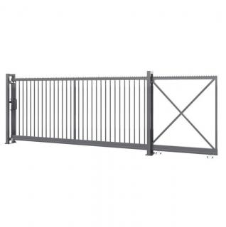 Posuvná samonosná brána INDUSTRY ZnPVC 4000x2000mm, antracit, P/Ľ
