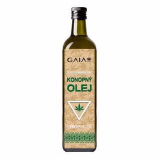 GaiaHemp Konopný olej 100% prírodný 250ml (Konopný olej zastudena lisovaný)