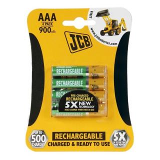 Nabíjacie batérie AAA JCB NiMH 900mAh, 4 ks