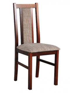 #elbyt drevená stolička B 14, gaštan/2 (drevo gaštan, poťah 2)