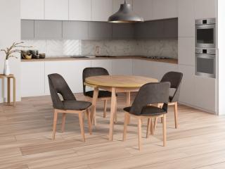 jedálenský set, stôl OL 3L + stolička MT 2 (1+4) (na obrázku - votan/dub prírodný/22B)
