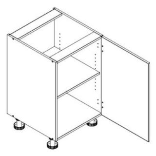 NATALIA D60 P/L, sektorový kuchynský nábytok  (spodná skrinka s jednou policou)