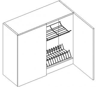 NATALIA W80 SU ALU, sektorový kuchynský nábytok  (horná skrinka s odkvapkávačom)