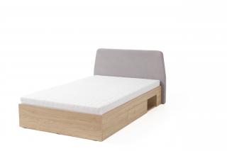 posteľ 120 ALESSIO, systém 13, béžová/dub (120/200cm, v cene postele je rošt)